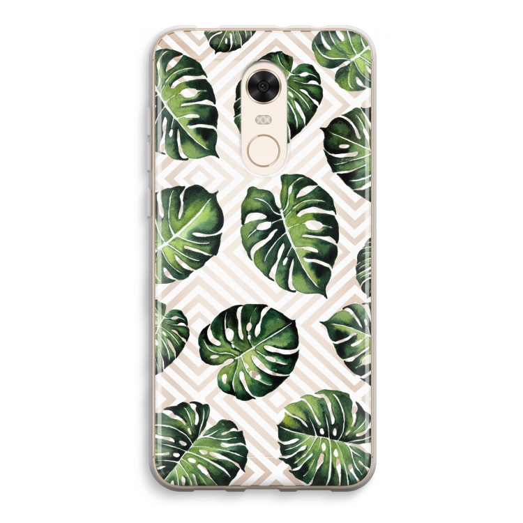 Geometrische jungle: Xiaomi Redmi 5 Transparant Hoesje