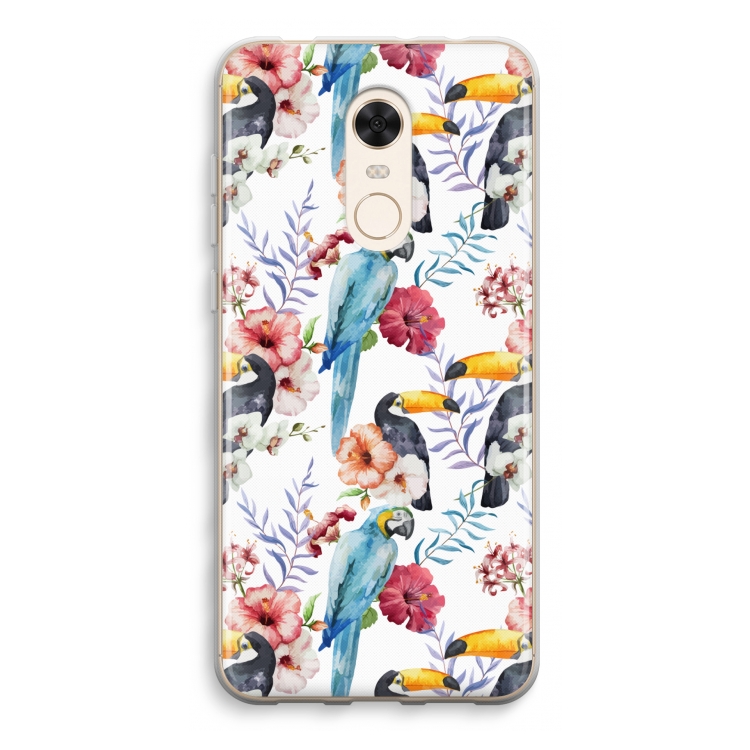 Bloemen tukan: Xiaomi Redmi 5 Transparant Hoesje