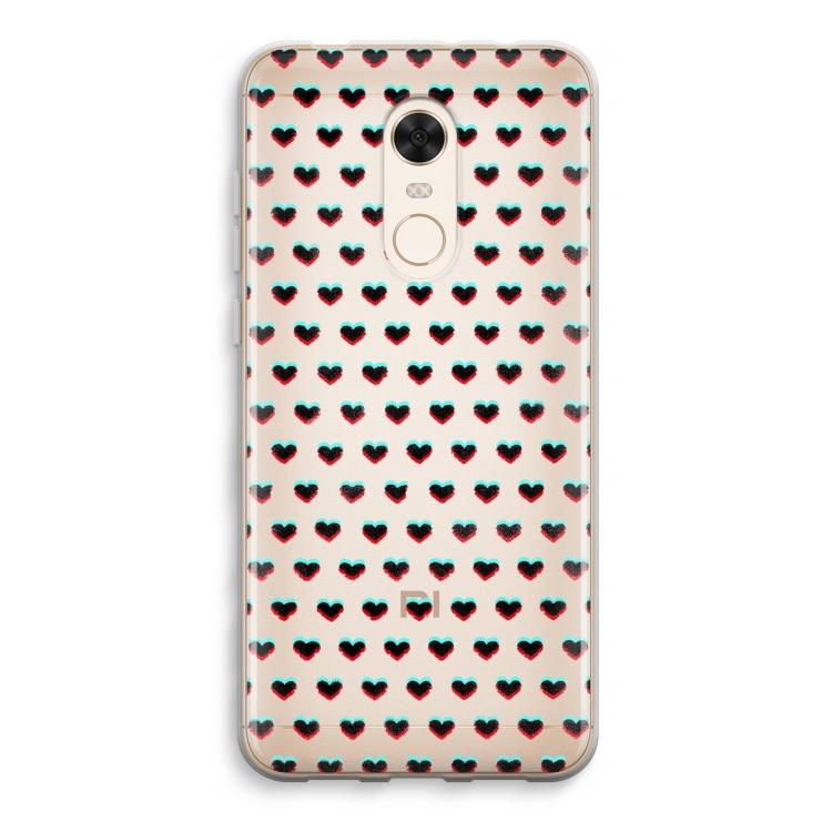 Hartjes: Xiaomi Redmi 5 Transparant Hoesje