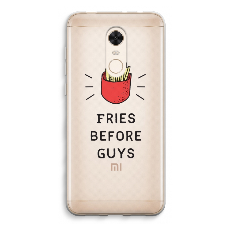 Fries before guys: Xiaomi Redmi 5 Transparant Hoesje