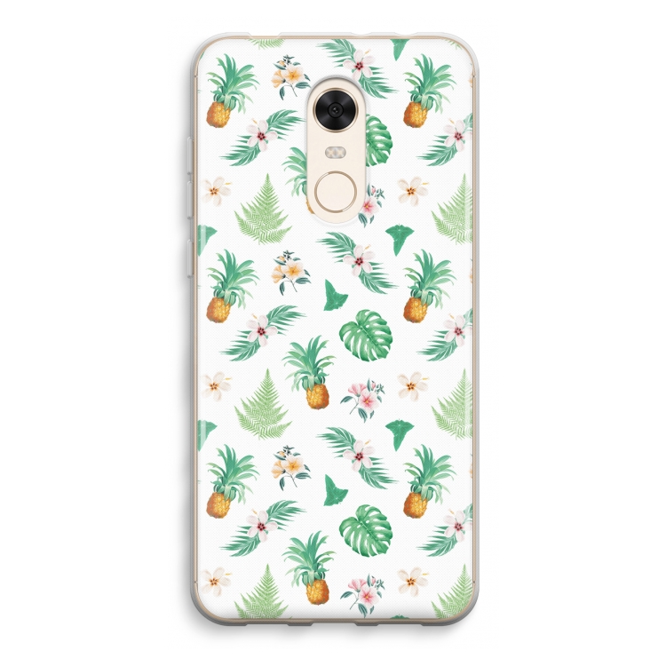 Ananas bladeren: Xiaomi Redmi 5 Transparant Hoesje