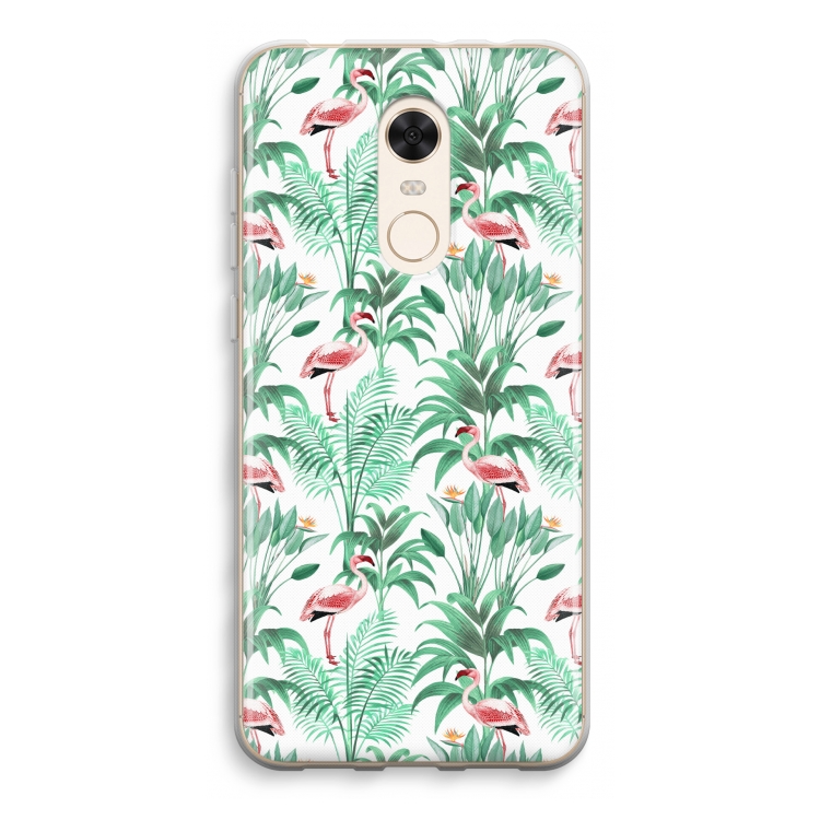 Flamingo bladeren: Xiaomi Redmi 5 Transparant Hoesje