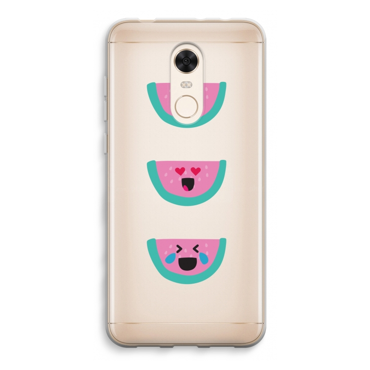 Smiley watermeloen: Xiaomi Redmi 5 Transparant Hoesje