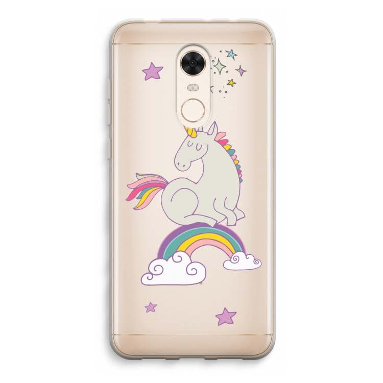Regenboog eenhoorn: Xiaomi Redmi 5 Transparant Hoesje