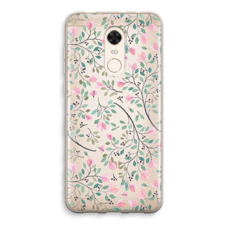Sierlijke bloemen: Xiaomi Redmi 5 Transparant Hoesje