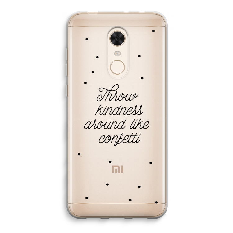 Confetti: Xiaomi Redmi 5 Transparant Hoesje