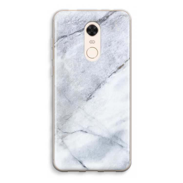 Witte marmer: Xiaomi Redmi 5 Transparant Hoesje