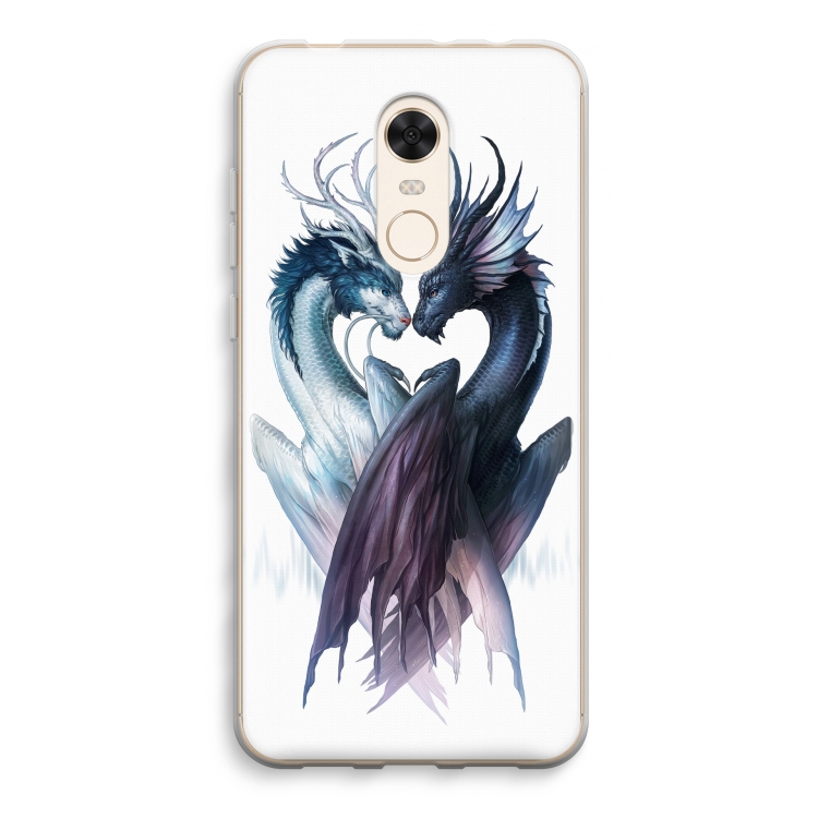 Yin Yang Dragons: Xiaomi Redmi 5 Transparant Hoesje