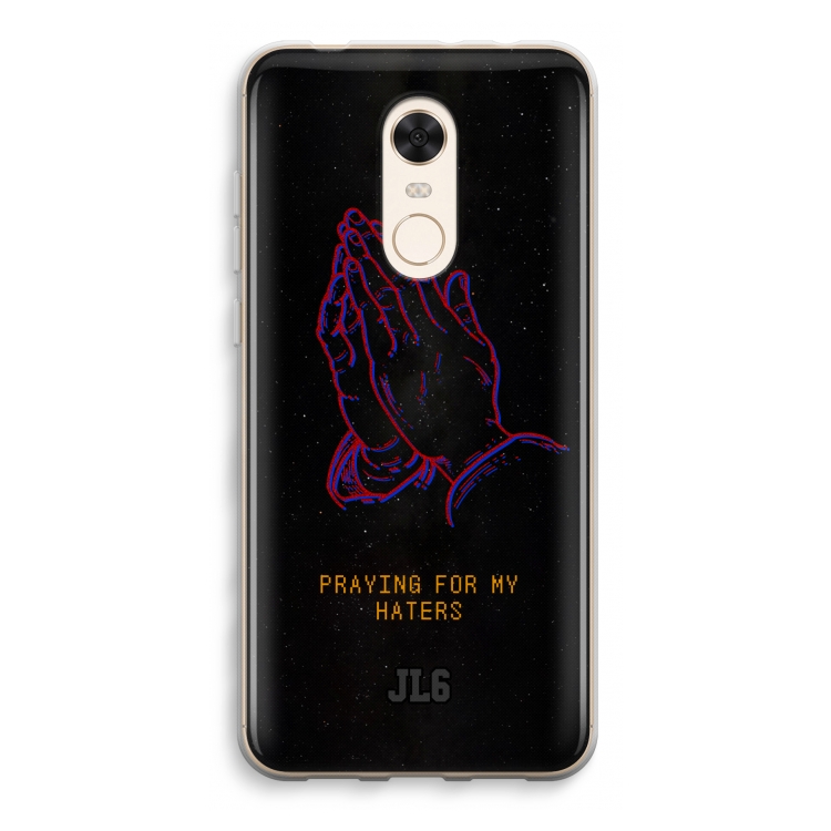 Praying For My Haters: Xiaomi Redmi 5 Transparant Hoesje