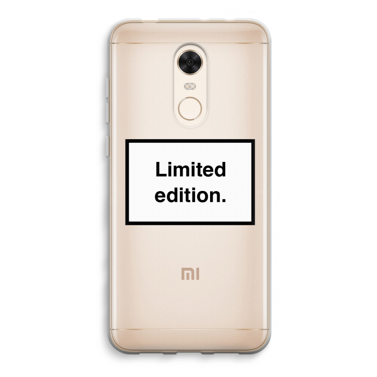 Limited edition: Xiaomi Redmi 5 Transparant Hoesje