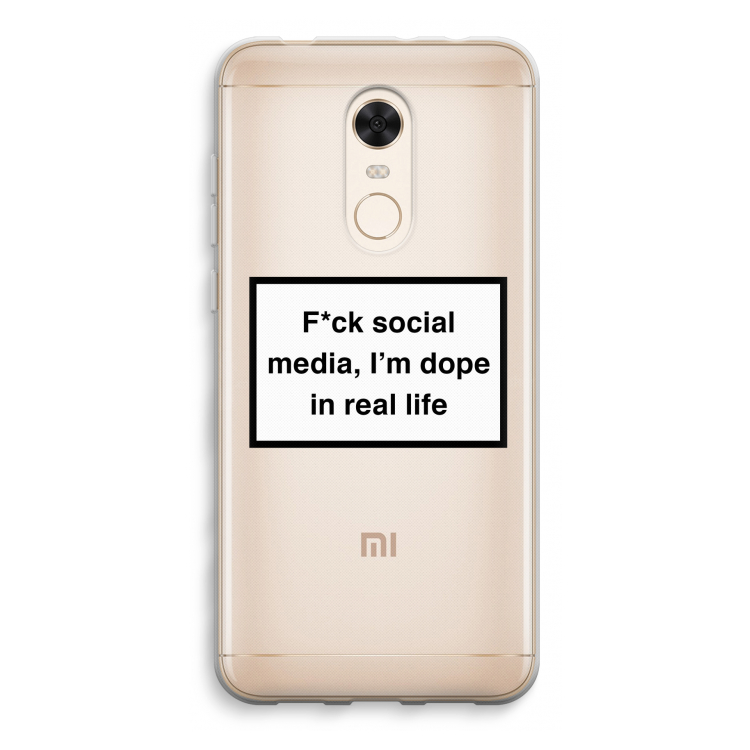 I'm dope: Xiaomi Redmi 5 Transparant Hoesje