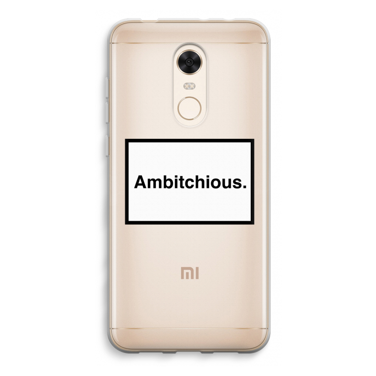 Ambitchious: Xiaomi Redmi 5 Transparant Hoesje