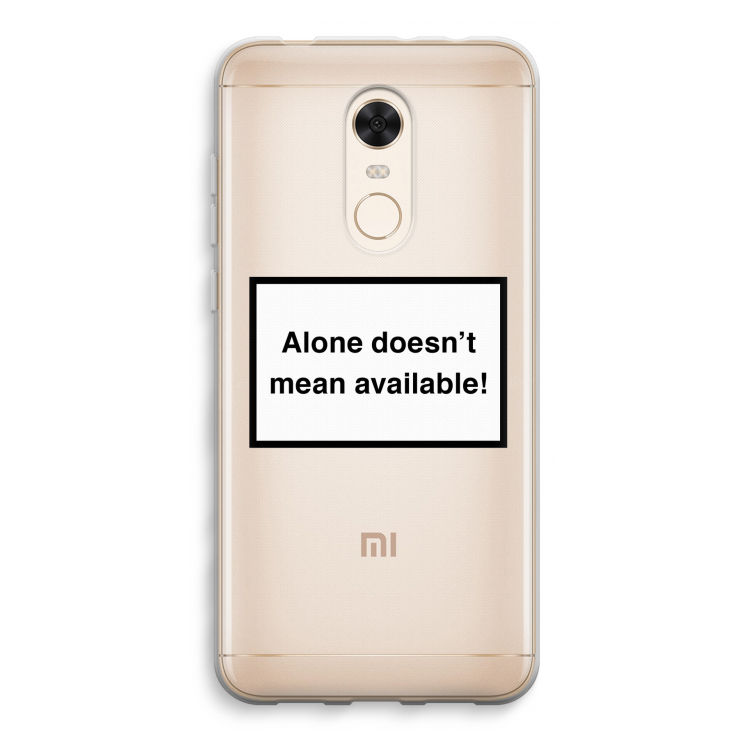 Alone: Xiaomi Redmi 5 Transparant Hoesje