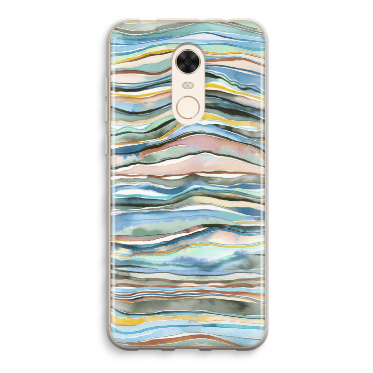 Watercolor Agate: Xiaomi Redmi 5 Transparant Hoesje