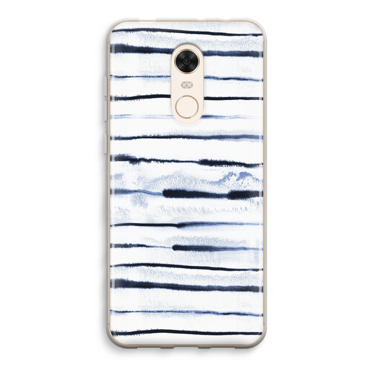 Ink Stripes: Xiaomi Redmi 5 Transparant Hoesje