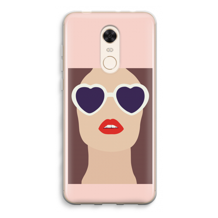 Red lips: Xiaomi Redmi 5 Transparant Hoesje
