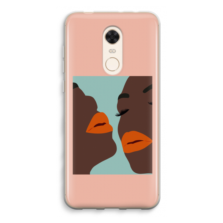 Orange lips: Xiaomi Redmi 5 Transparant Hoesje