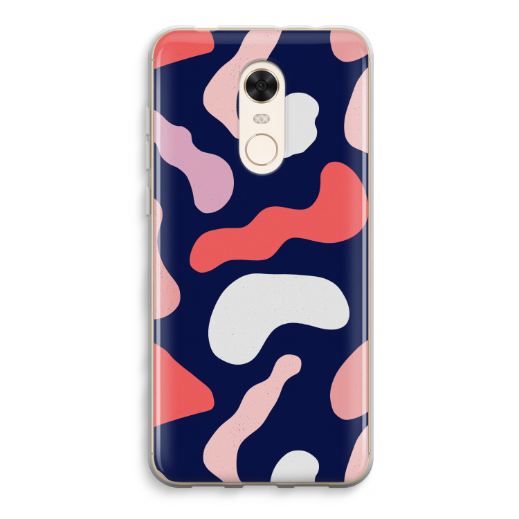Memphis Shapes Pink: Xiaomi Redmi 5 Transparant Hoesje