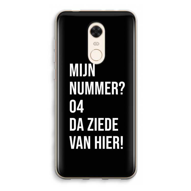 Da ziede van hier - Zwart: Xiaomi Redmi 5 Transparant Hoesje