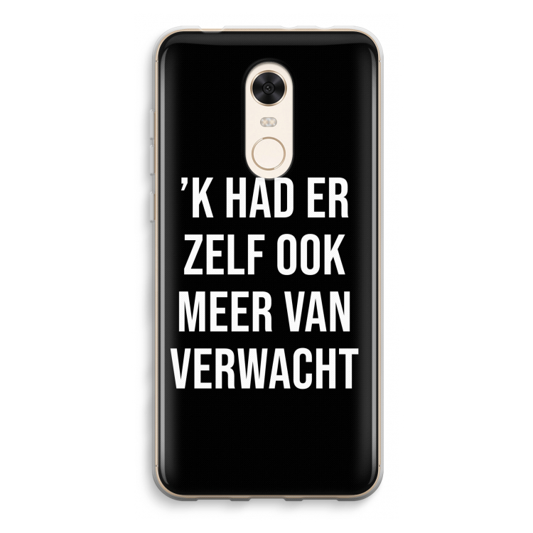 Meer verwacht - Zwart: Xiaomi Redmi 5 Transparant Hoesje