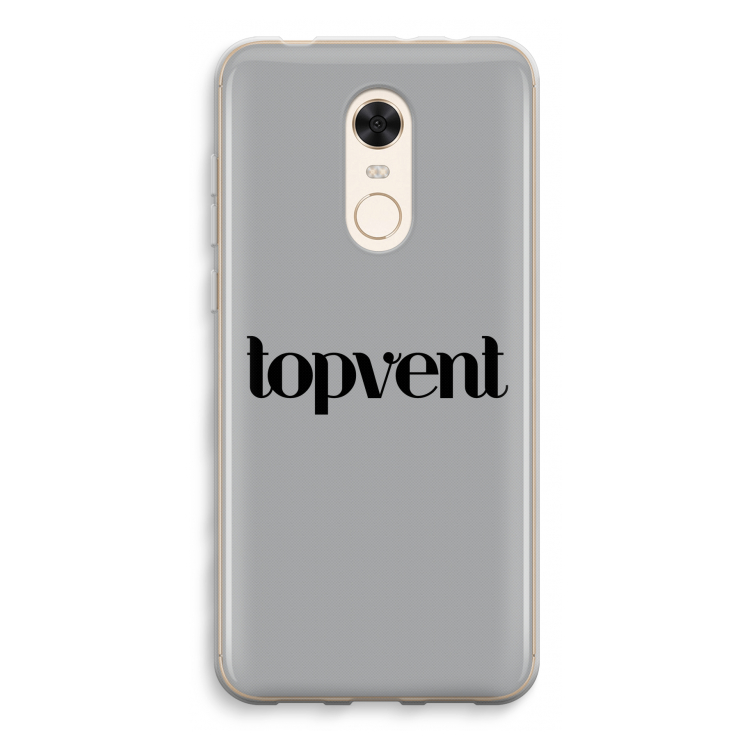 Topvent Grijs Zwart: Xiaomi Redmi 5 Transparant Hoesje