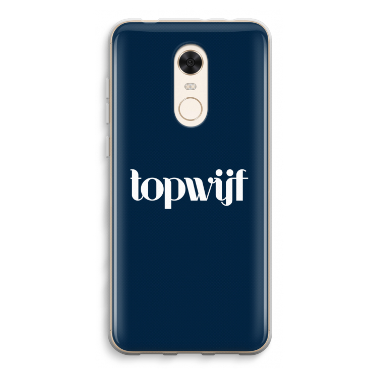 Topwijf Navy: Xiaomi Redmi 5 Transparant Hoesje