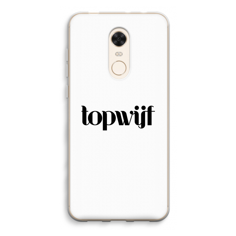 Topwijf Wit: Xiaomi Redmi 5 Transparant Hoesje