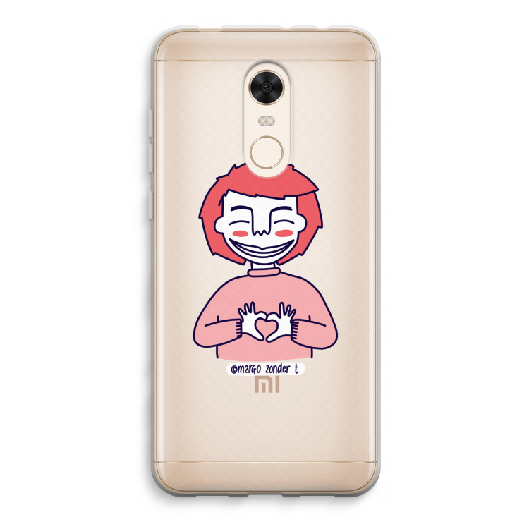 Hartje: Xiaomi Redmi 5 Transparant Hoesje