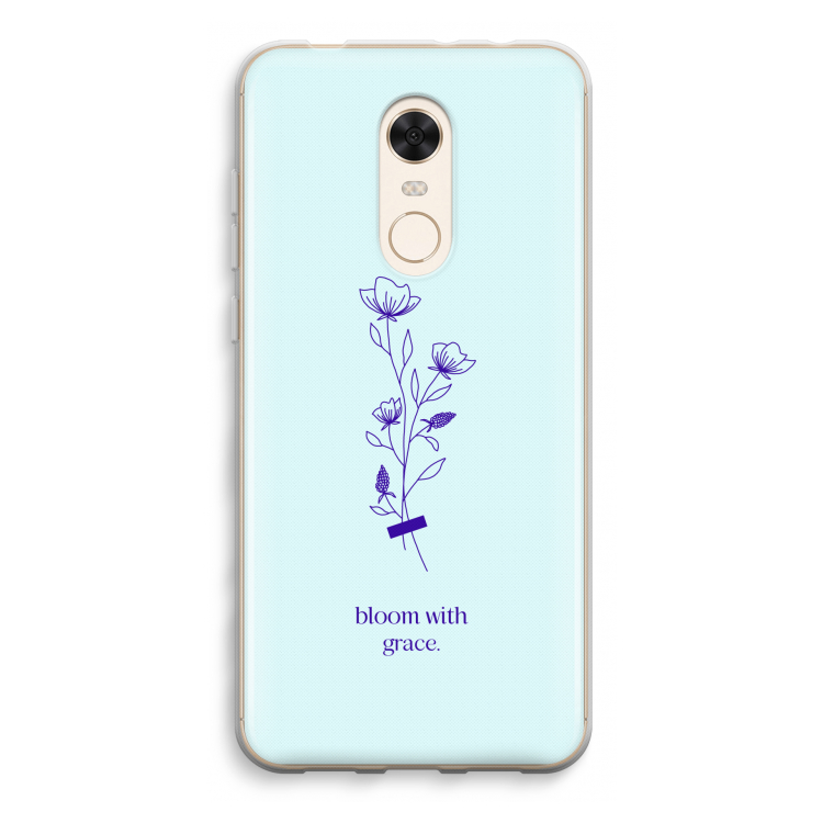 Bloom with grace: Xiaomi Redmi 5 Transparant Hoesje