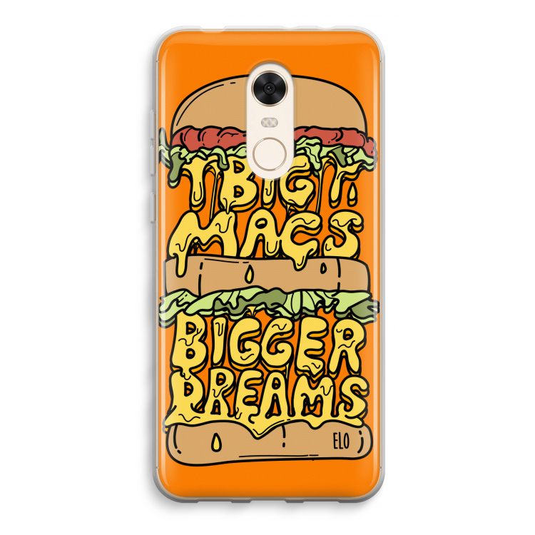 Big Macs Bigger Dreams: Xiaomi Redmi 5 Transparant Hoesje
