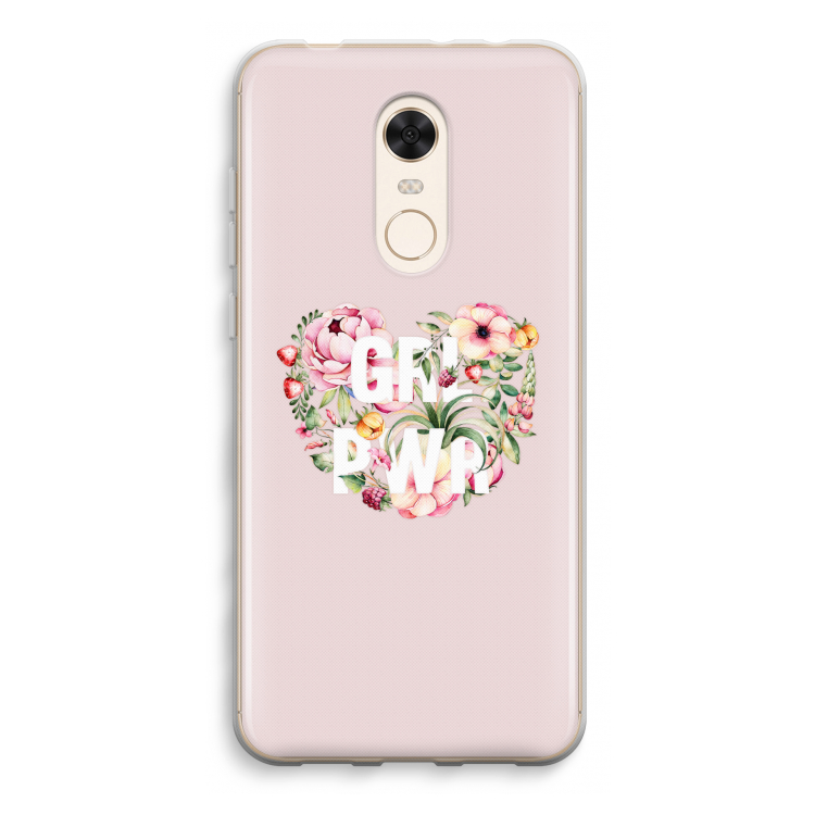 GRL PWR Flower: Xiaomi Redmi 5 Transparant Hoesje
