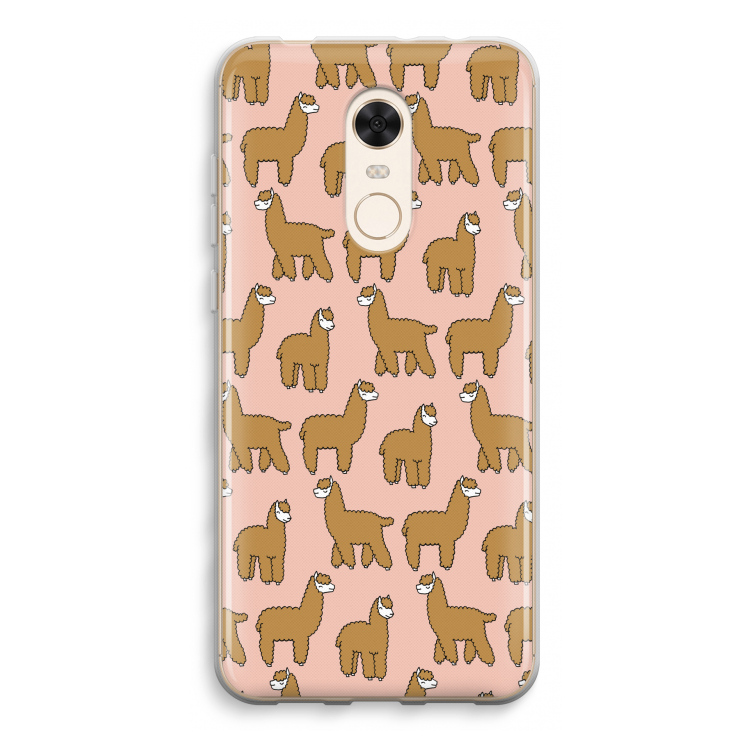 Alpacas: Xiaomi Redmi 5 Transparant Hoesje