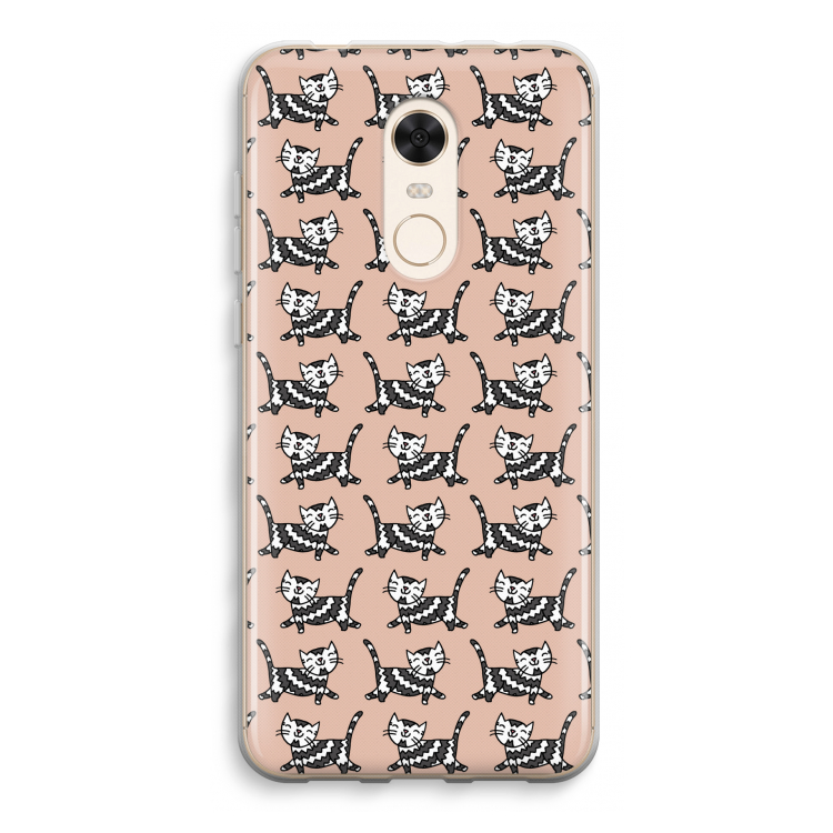 Zwarte poes: Xiaomi Redmi 5 Transparant Hoesje