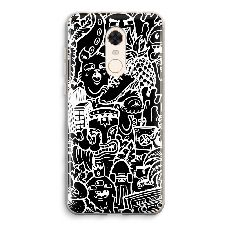 Vexx Black Mixtape: Xiaomi Redmi 5 Transparant Hoesje