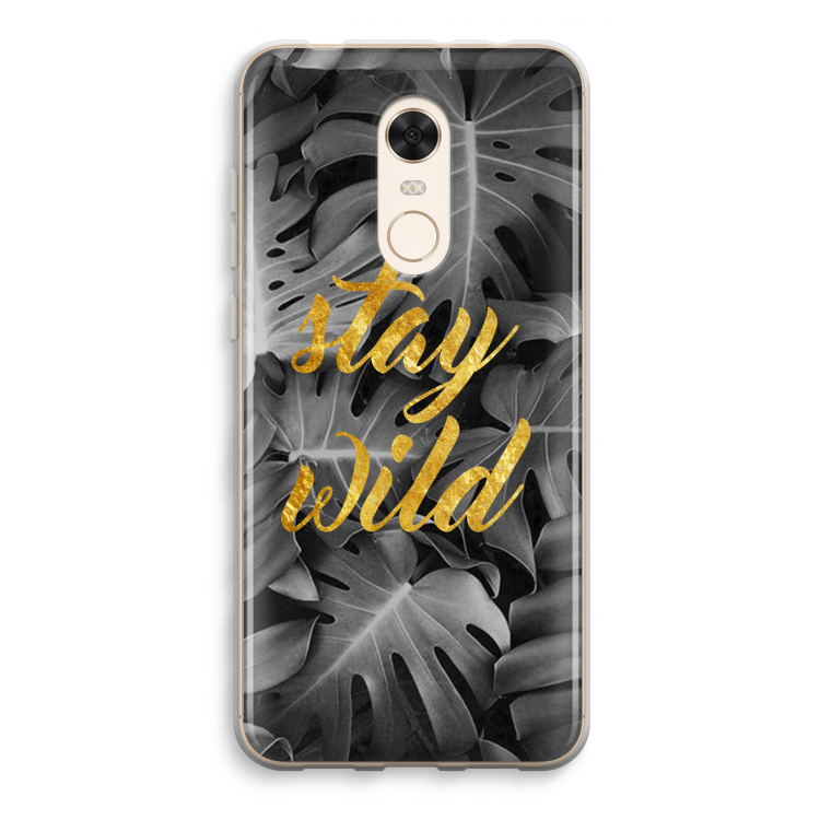 Stay wild: Xiaomi Redmi 5 Transparant Hoesje