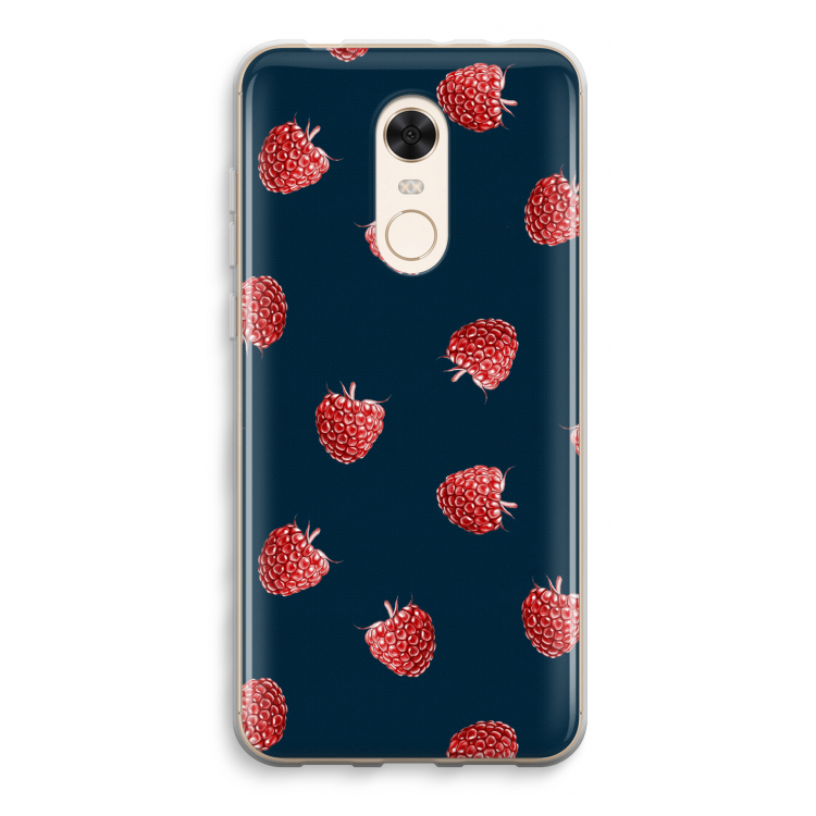 Framboosjes: Xiaomi Redmi 5 Transparant Hoesje