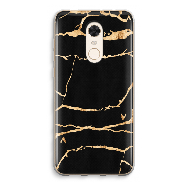 Gouden marmer: Xiaomi Redmi 5 Transparant Hoesje