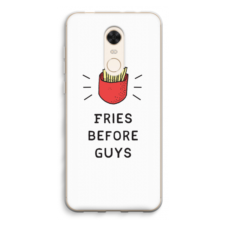 Fries before guys: Xiaomi Redmi 5 Transparant Hoesje