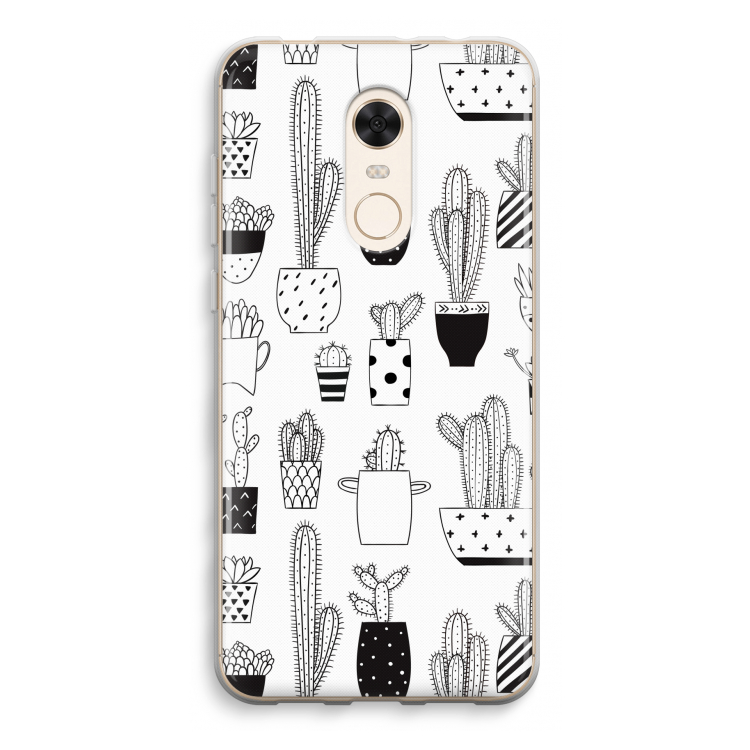 Cactusmotief: Xiaomi Redmi 5 Transparant Hoesje