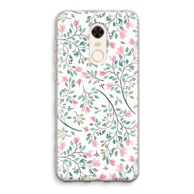 Sierlijke bloemen: Xiaomi Redmi 5 Transparant Hoesje