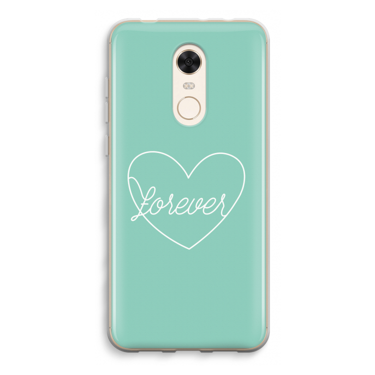 Forever heart pastel: Xiaomi Redmi 5 Transparant Hoesje