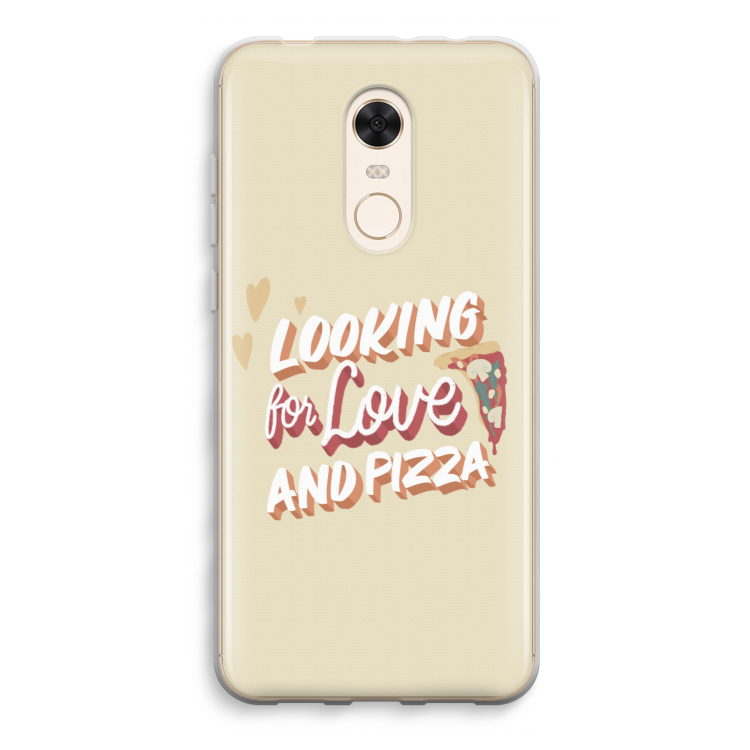 Pizza is the answer: Xiaomi Redmi 5 Transparant Hoesje