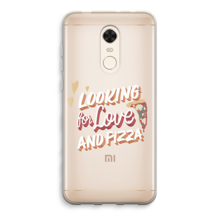 Pizza is the answer: Xiaomi Redmi 5 Transparant Hoesje