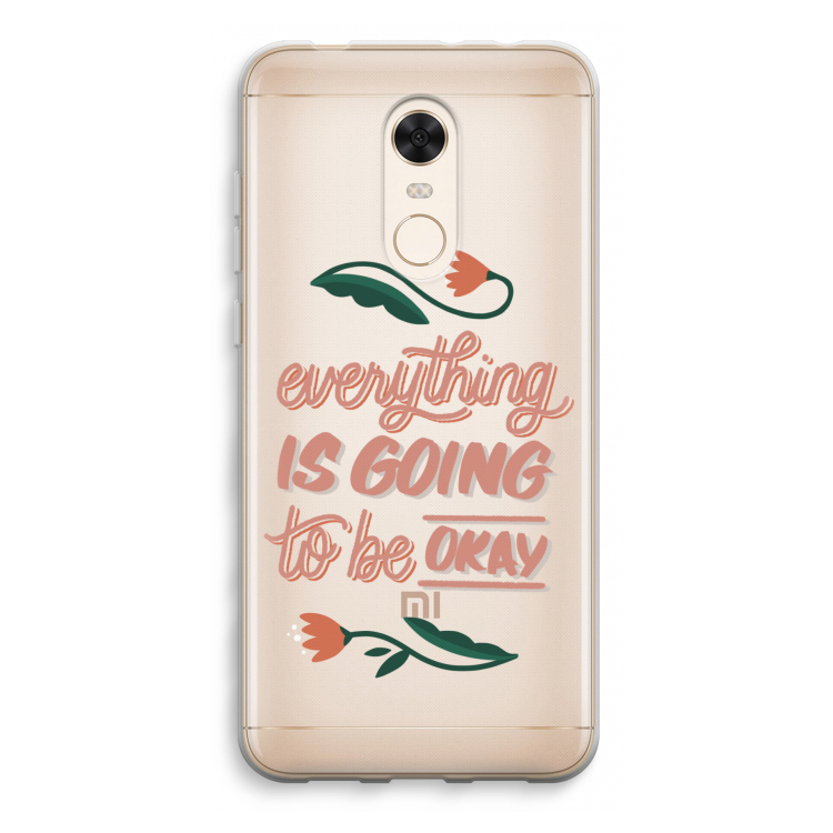 Optimistic flower girl: Xiaomi Redmi 5 Transparant Hoesje