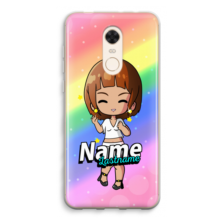 Chibi Maker vrouw: Xiaomi Redmi 5 Transparant Hoesje