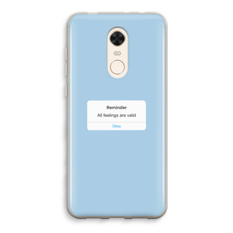 Reminder: Xiaomi Redmi 5 Transparant Hoesje