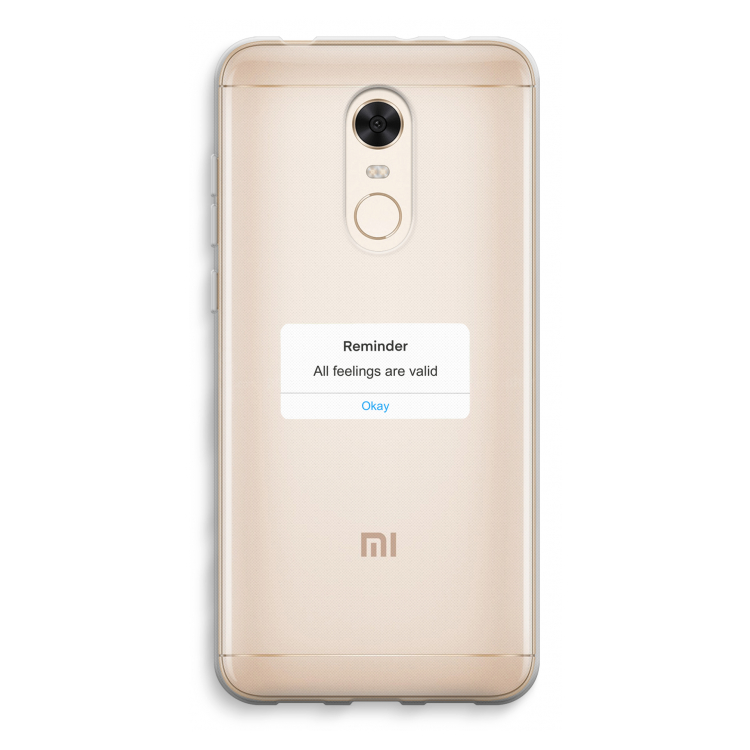 Reminder: Xiaomi Redmi 5 Transparant Hoesje