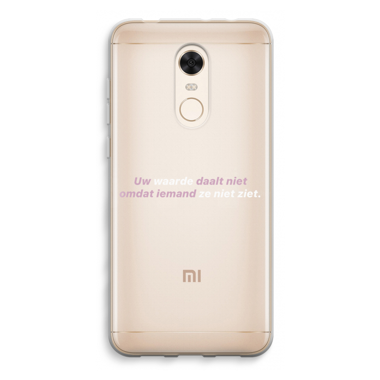 uw waarde daalt niet: Xiaomi Redmi 5 Transparant Hoesje