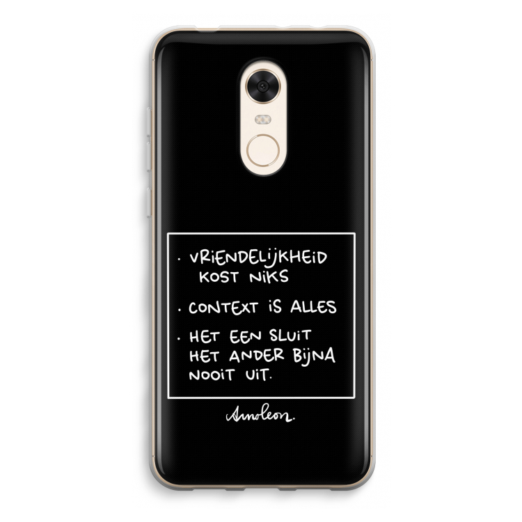 Mijn Motto's: Xiaomi Redmi 5 Transparant Hoesje
