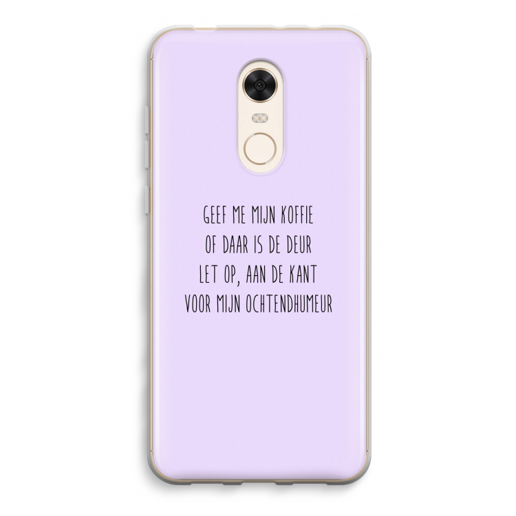Ochtendhumeur: Xiaomi Redmi 5 Transparant Hoesje